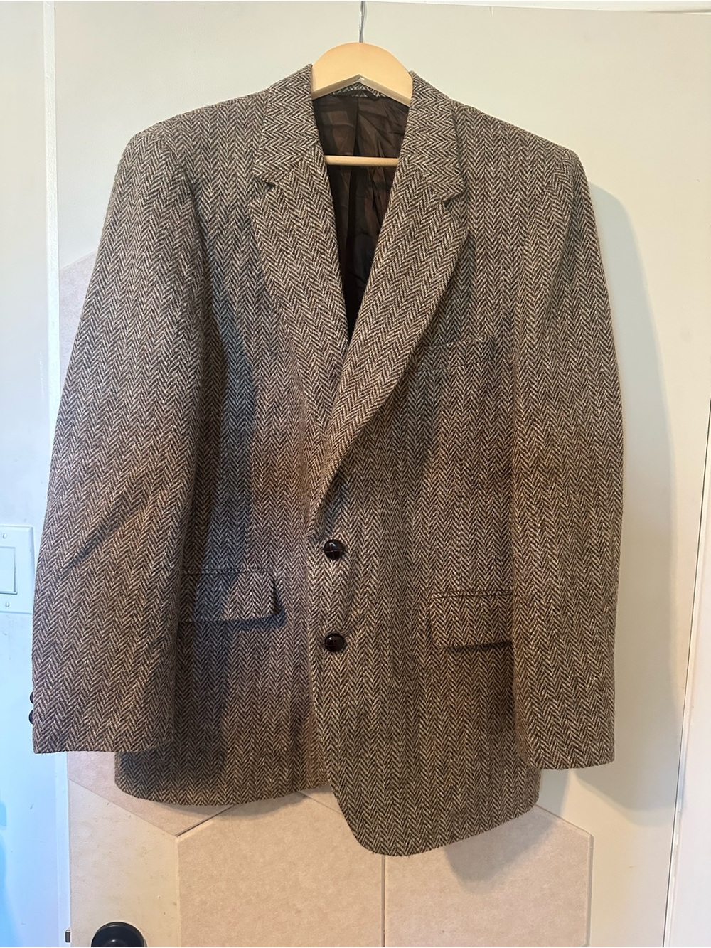 Stafford Brown Herringbone Sport Coat